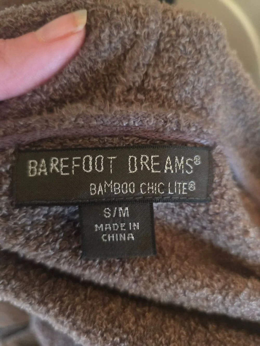 Barefoot Dreams Brown Bamboo Chic Lite Waterfall Cascade Open Front Cardigan S M